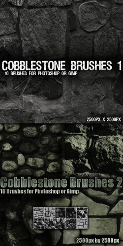 Cobblestone Brushes Pack for Photoshop or Gimp