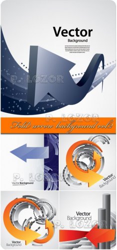 Fold arrow vector background vol.2