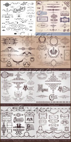    | Vintage ornament in vector Menu