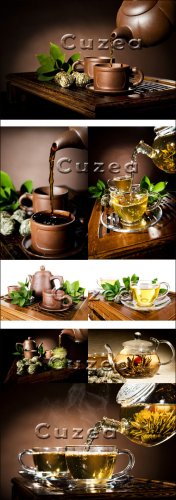 Green and black tea - Stock photo