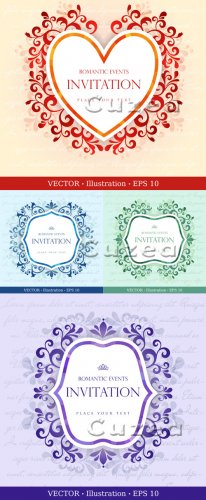      | Vector backgrounds with an ornament for the invitation