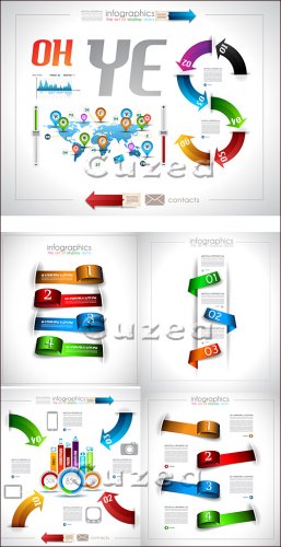 Infographic template design in vector - Original geometrics