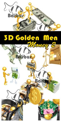 3D gold men  - Money 2 /   3D - 