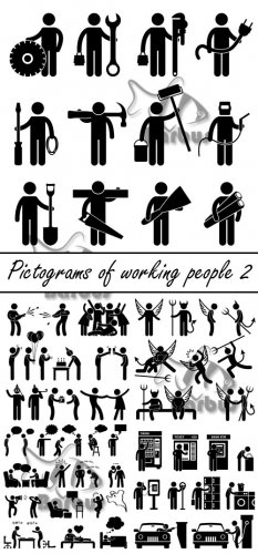 Pictograms of working people 2 /    2