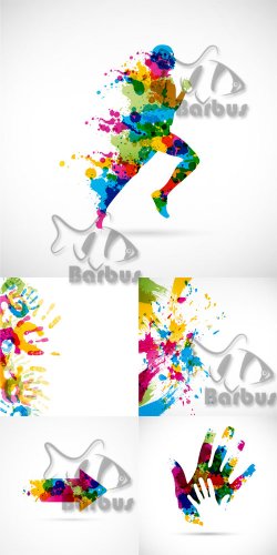 Logo from paint splashes /      