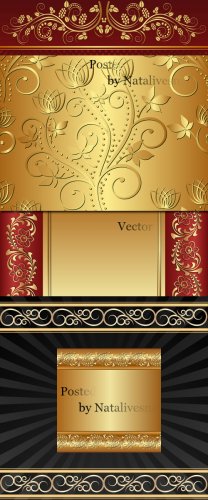  -     / Vector - Red - gold backgrounds