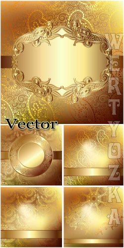       / Golden vector backgrounds with ...