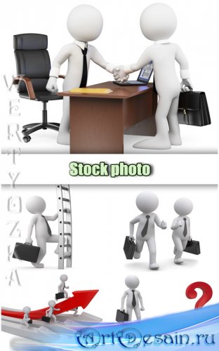    3D / Business people in 3D - Raster clipart