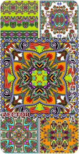  ,    / Multi-colored patterns, ornaments vector