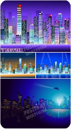     ,  / Vector background with night ...