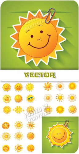  / Sun, background with the sun - vector clipart