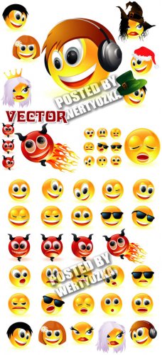  / Smilies - stock vector