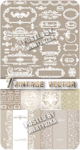  ,   / Vintage ornaments, floral backgrounds ...