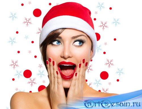 Beautiful girl and Christmas - stock photo