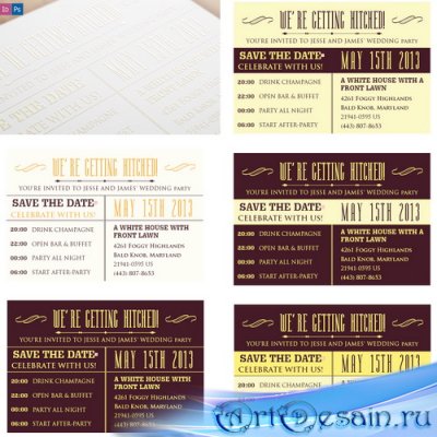 Wedding Invitations and Wedding Invitation Mock-Ups