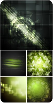       / Dark vector backgrounds with green abstraction