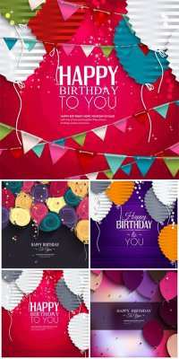   ,    / Happy birthday, backgrounds vector