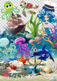      - Marine summer clipart for design